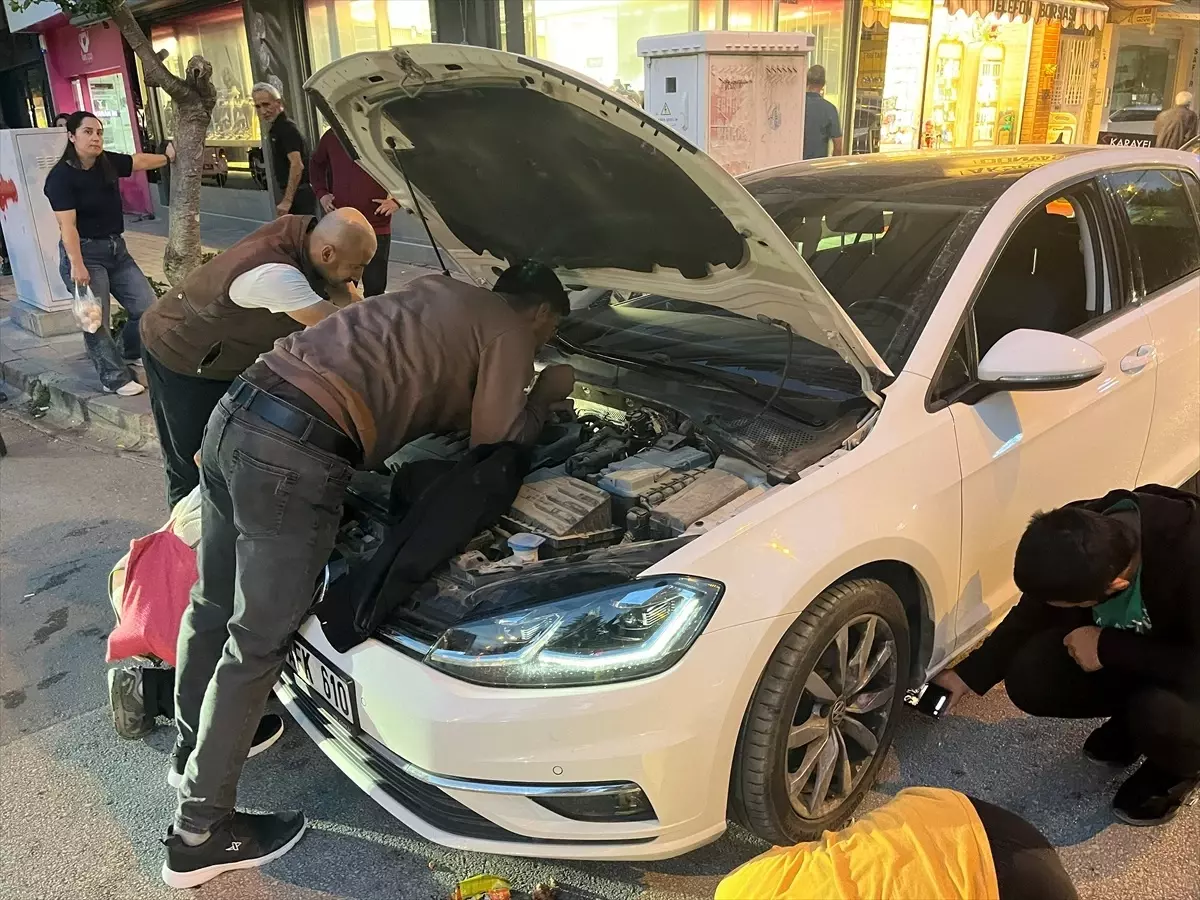 Kedi Yavrusu Otomobilden Kurtarıldı