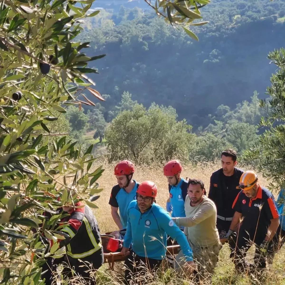 Otomobil Uçuruma Yuvarlandı, Sürücü Kurtarıldı