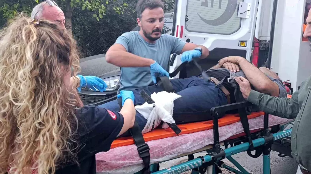 Trabzon Hurması Toplarken Demir Korkuluğa Saplanan Adam Hastaneye Kaldırıldı