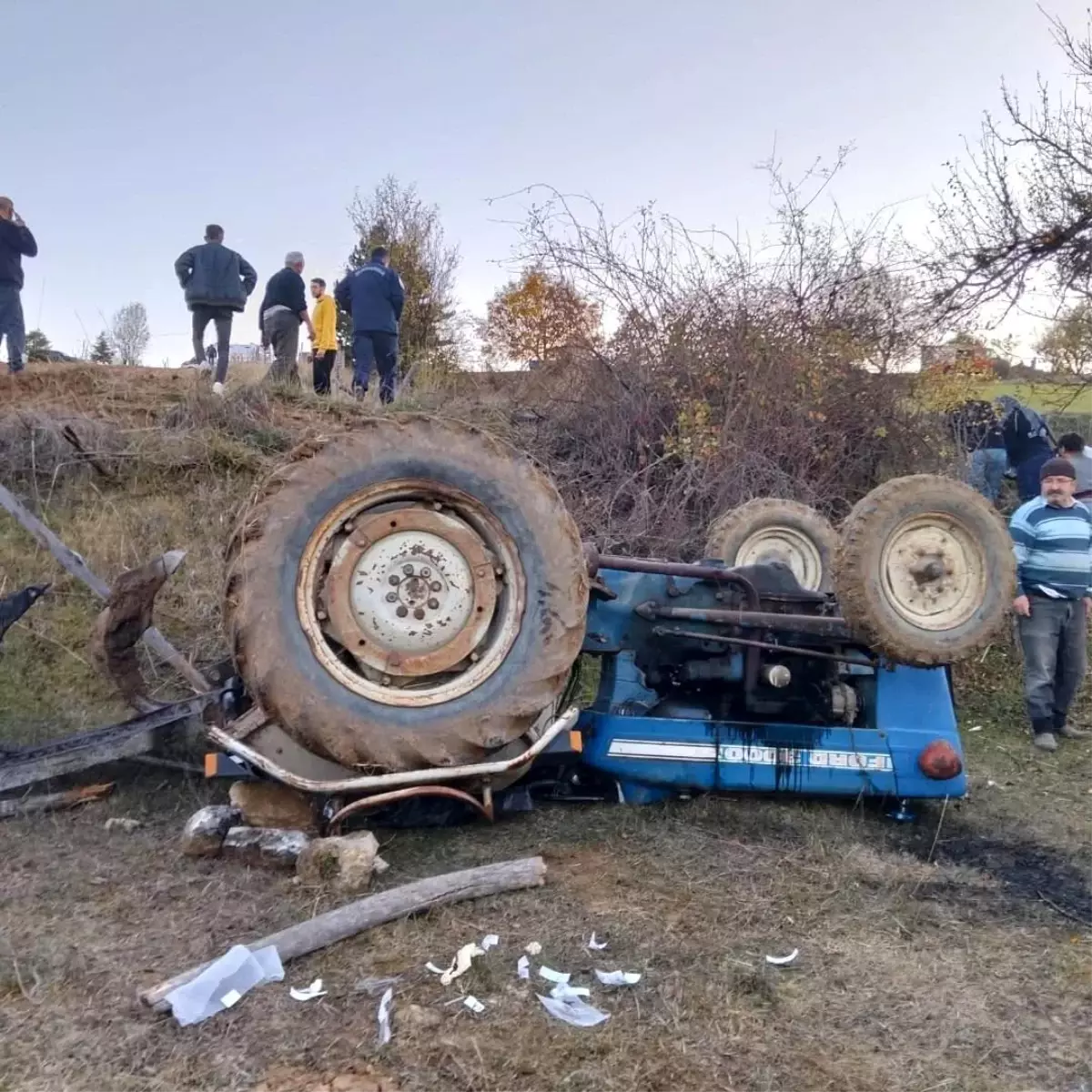 Kastamonu\'da Traktör Devrildi, Sürücü Yaralandı