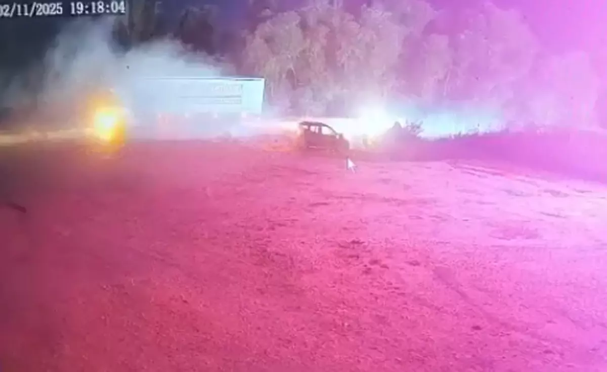 Edirne\'de Kaza Anı Güvenlik Kamerasında