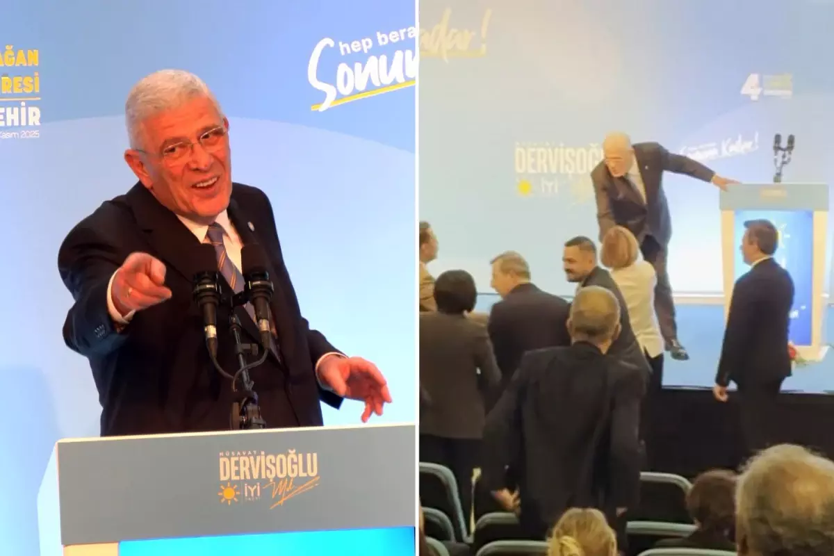 Müsavat Dervişoğlu\'nun sözleri üzerine Ayşe Ünlüce salonu terk etti