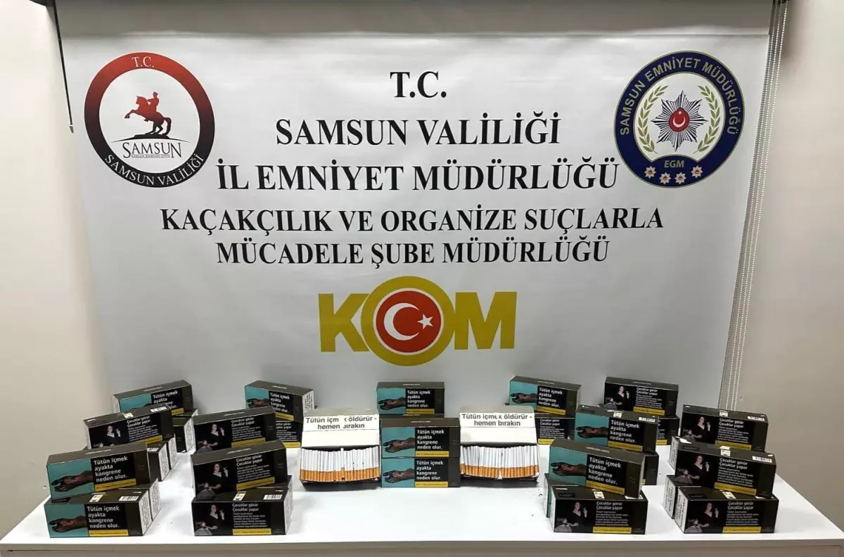 Samsun\'da Kaçak Tütün Operasyonu