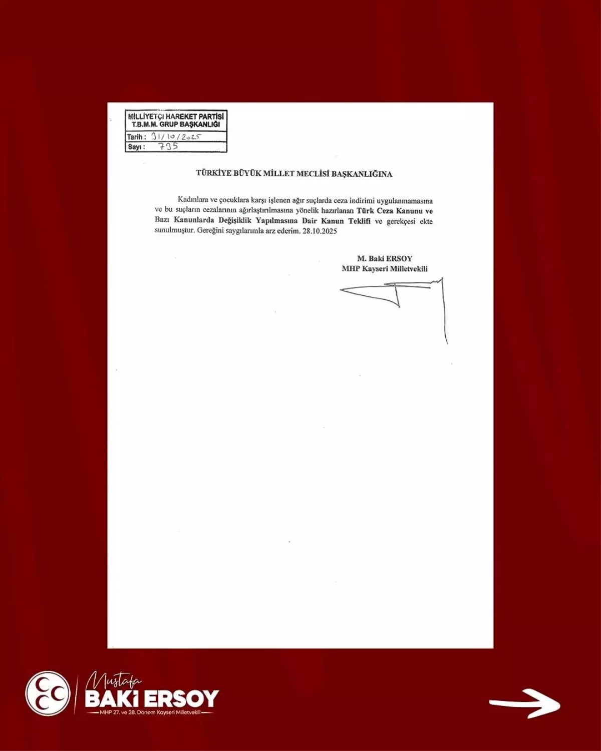 Baki Ersoy\'dan Kadın ve Çocuklar İçin Kanun Teklifi