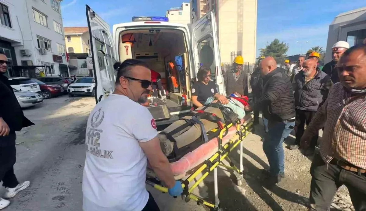 İnşaatta İşçi Kazası: Demir Kiriş Düştü