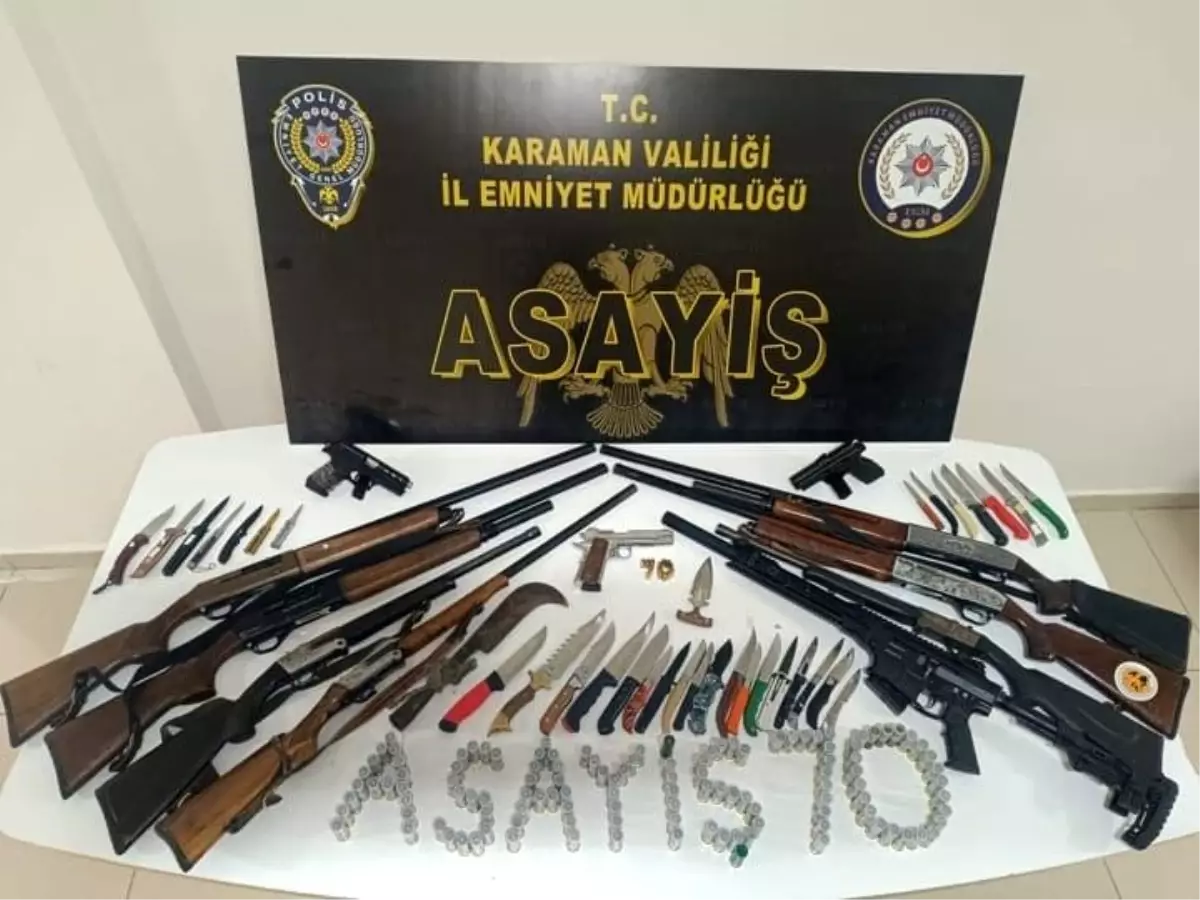 Karaman\'da Güvenlik Denetimleri: 8 Tutuklama