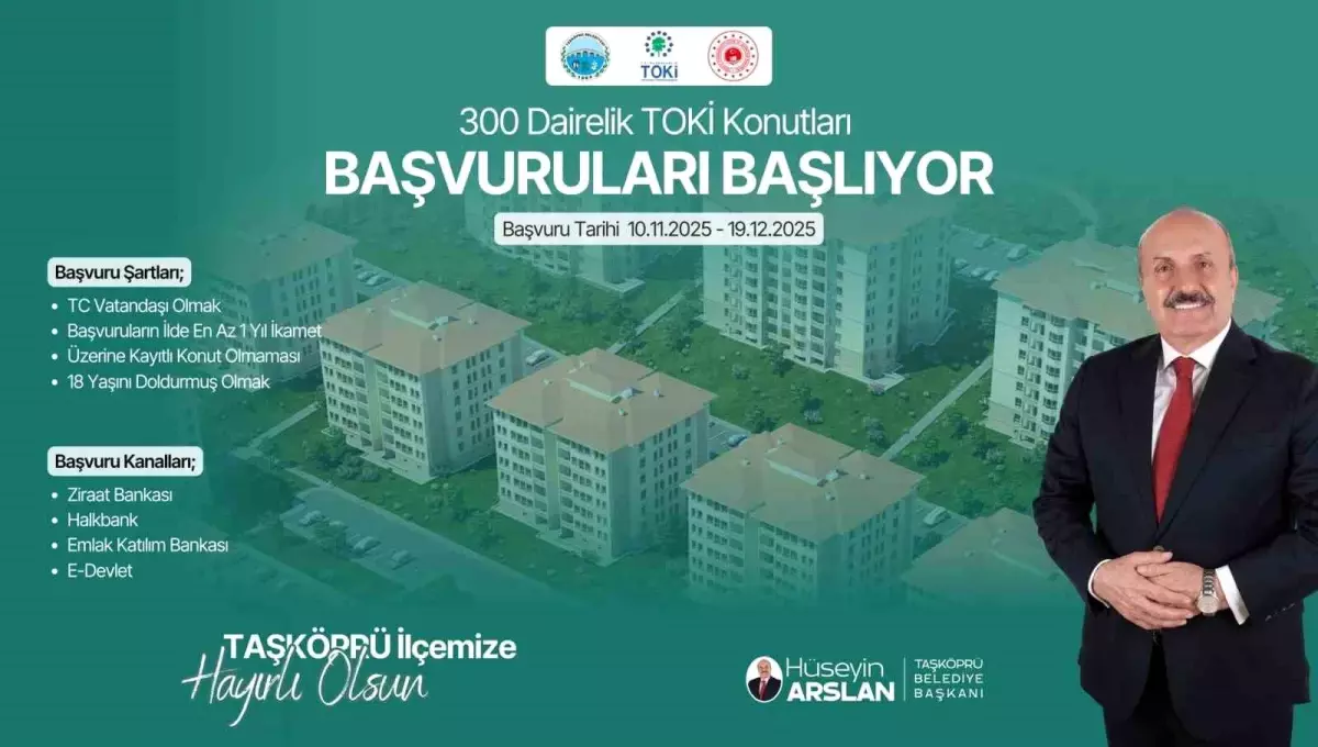 Taşköprü\'de TOKİ Projesi için Başvurular 10 Kasım\'da Başlıyor