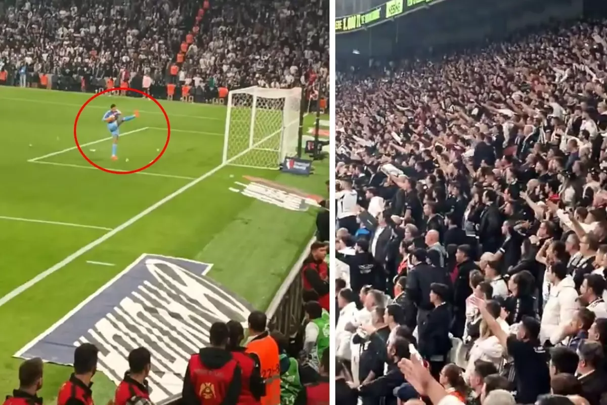 Ederson\'un Beşiktaş taraftarı ile yaşadığı gerginlik kamerada