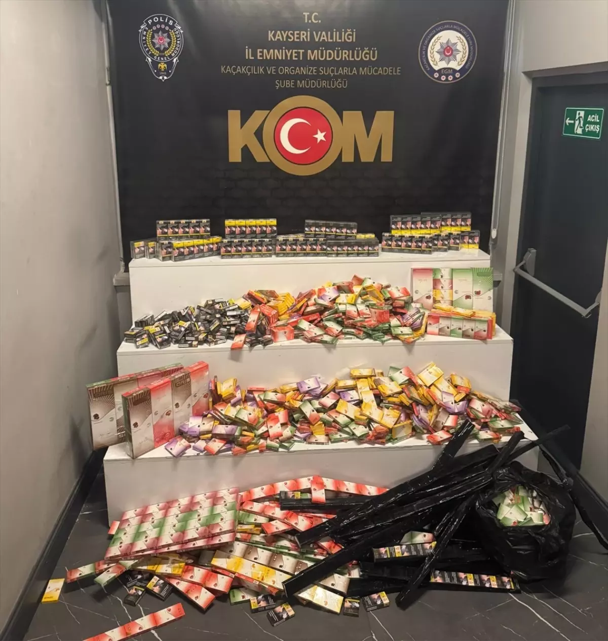 Kayseri\'de 2.250 Kaçak Sigara Ele Geçirildi