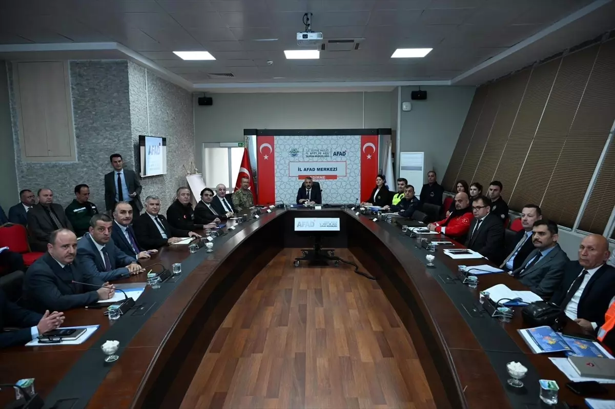 Edirne\'de Afet Müdahale Planı Toplantısı