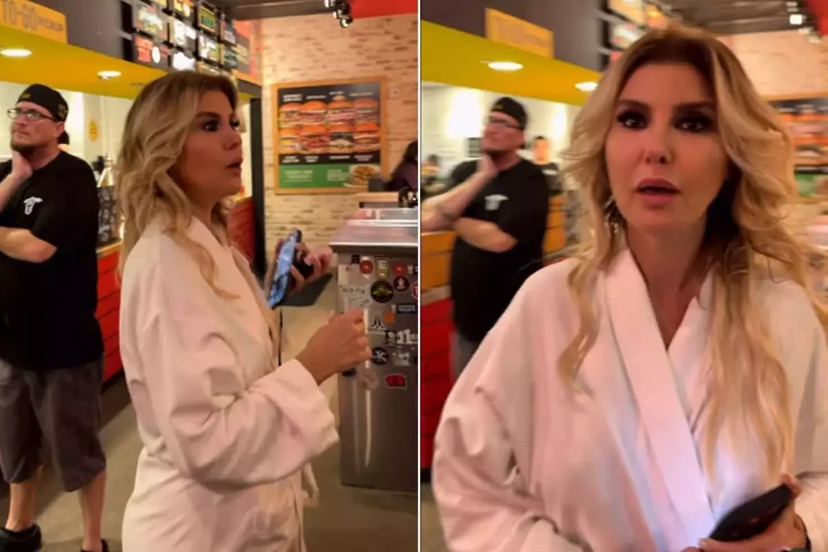 Gülben Ergen ABD\'de bornozuyla hamburgerciye gitti