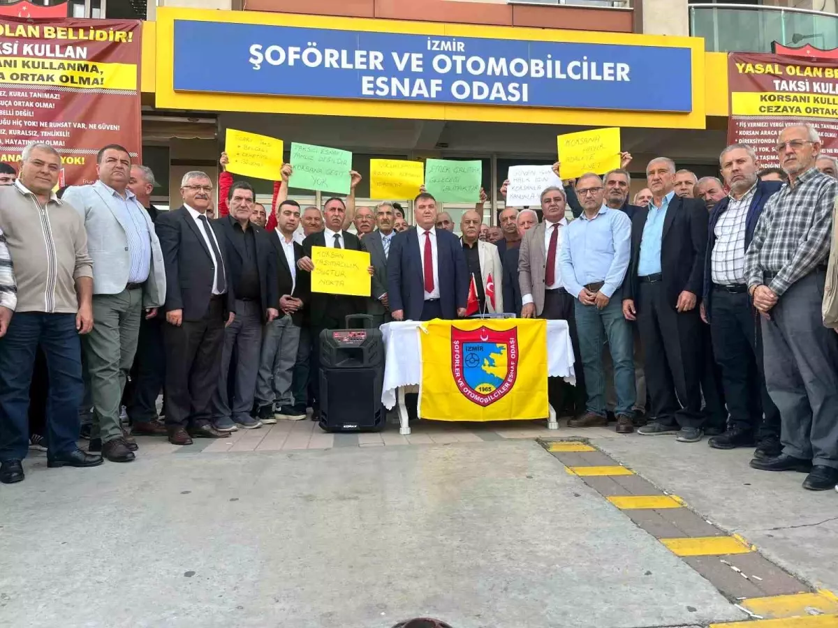 İzmir Taksicilerden Korsan Taşımacılığa Sert Tepki