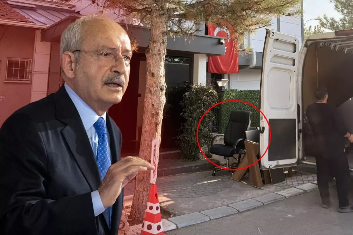 Kılıçdaroğlu\'nun ofisi boşaltılırken arkadan duyulan ses olay oldu