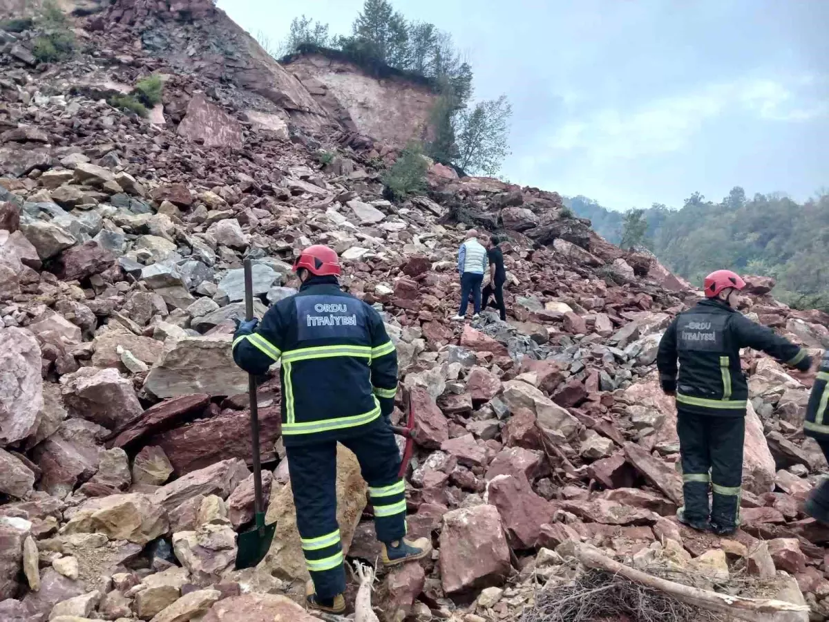 Ordu\'da taş ocağında göçük: 2 işçi enkaz altında