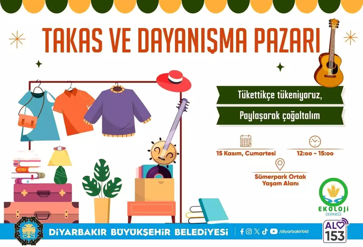 Diyarbakır\'da Takas Pazarı Etkinliği Düzenlenecek