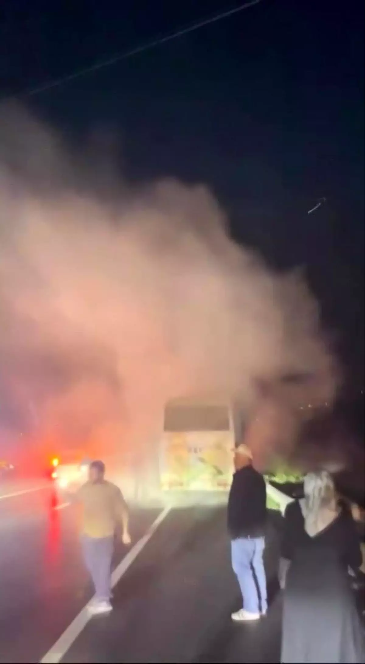 Amasya\'da Midibüs Yangını Önledi