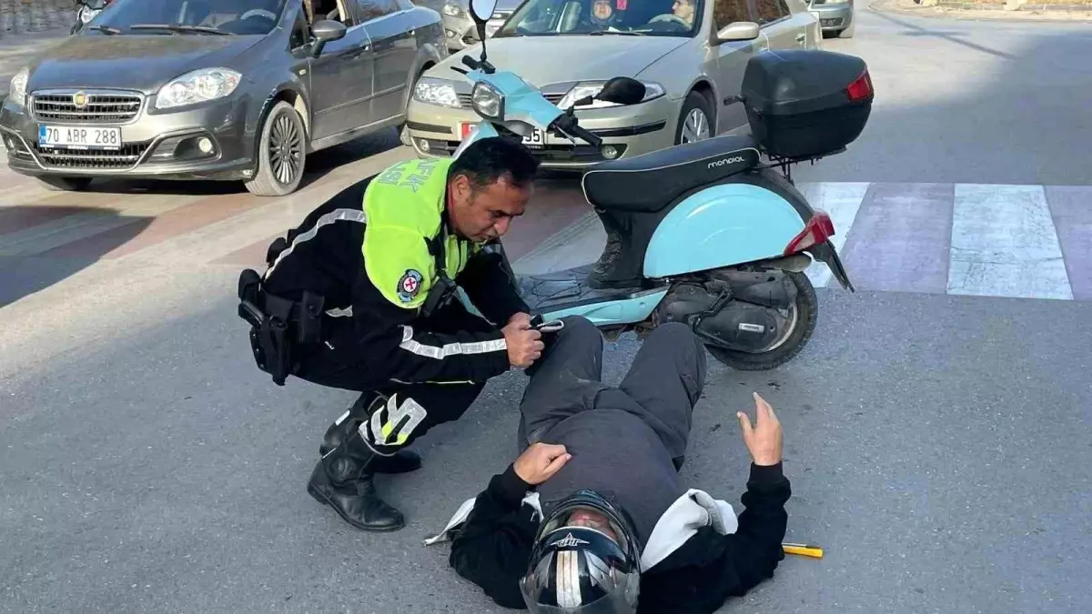 Karaman\'da Motosiklet Kazası: Bir Yaralı