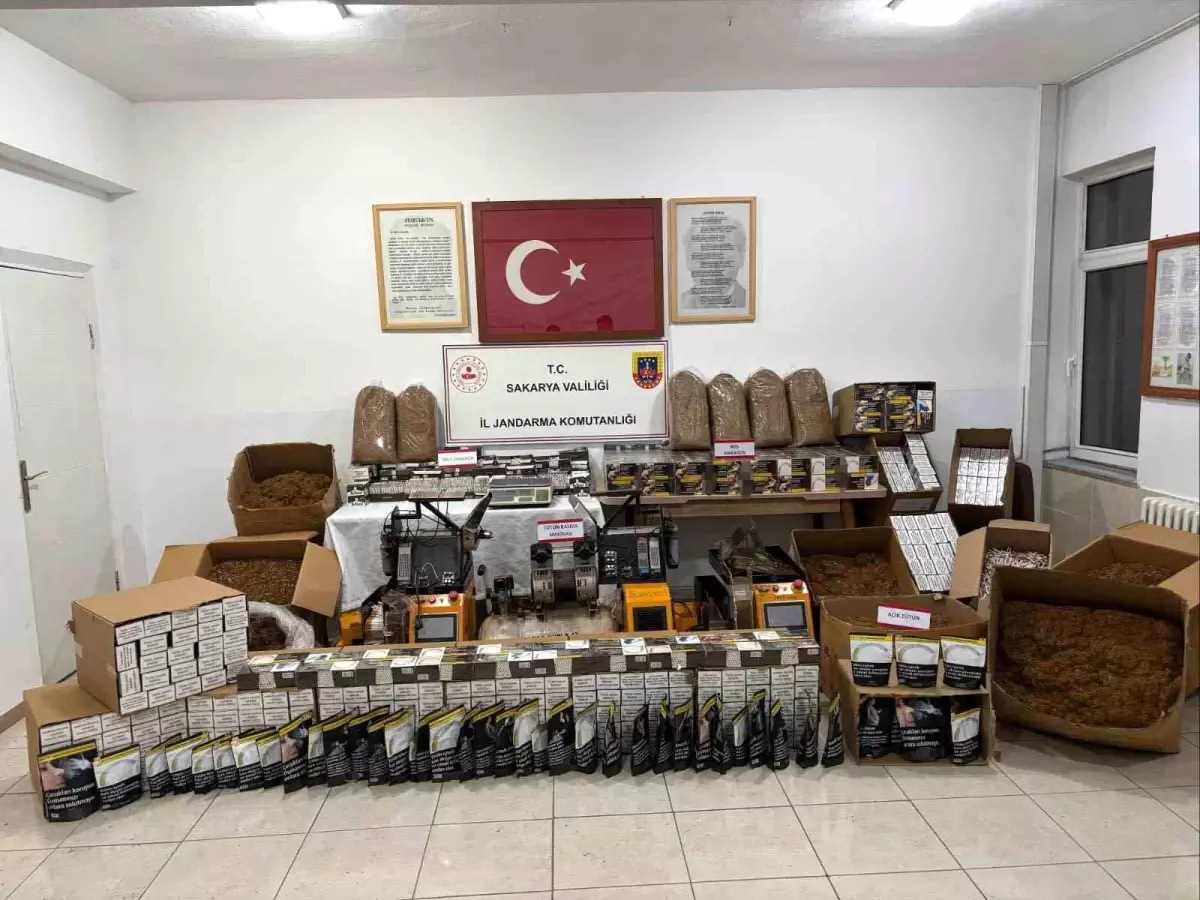 Geyve\'de Kaçak Makaron Operasyonu