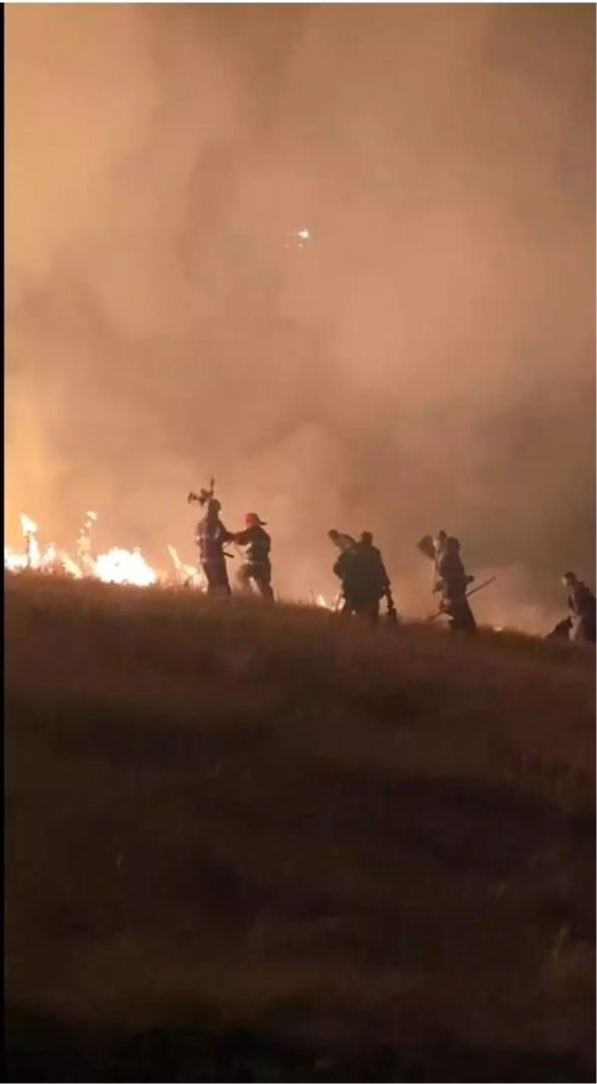 Kars\'ta Ermenistan Sınırında Yangın Paniği