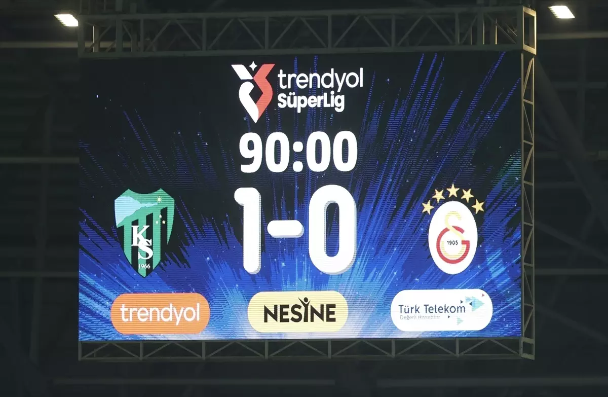 Kocaelispor, Galatasaray\'ı 1-0 Yendi