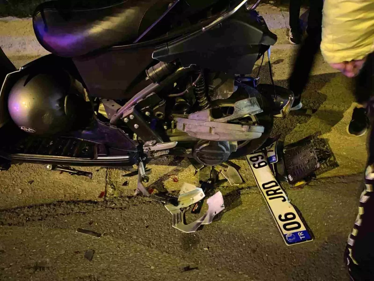 Mudanya\'da Alkollü Sürücü Motosiklete Çarptı