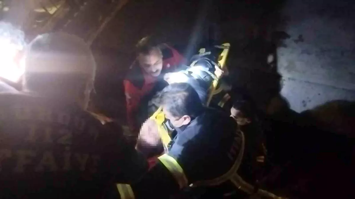 Burdur\'da Kanalda Kurtarma Operasyonu