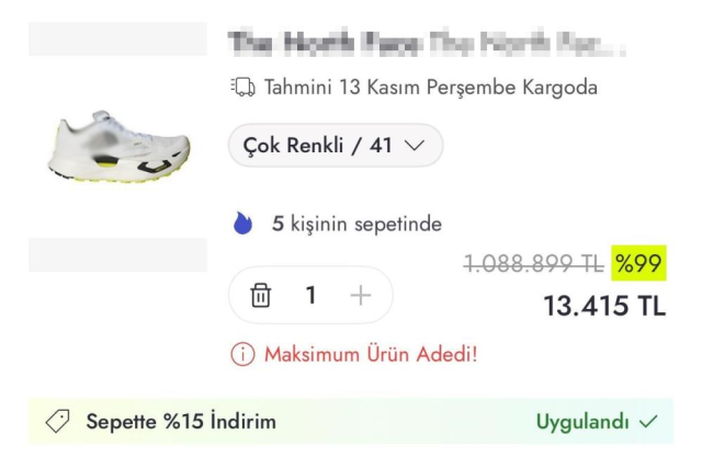 Milyonluk ayakkabı 13 bine indi Milyonluk ayakkabı 13 bine indi