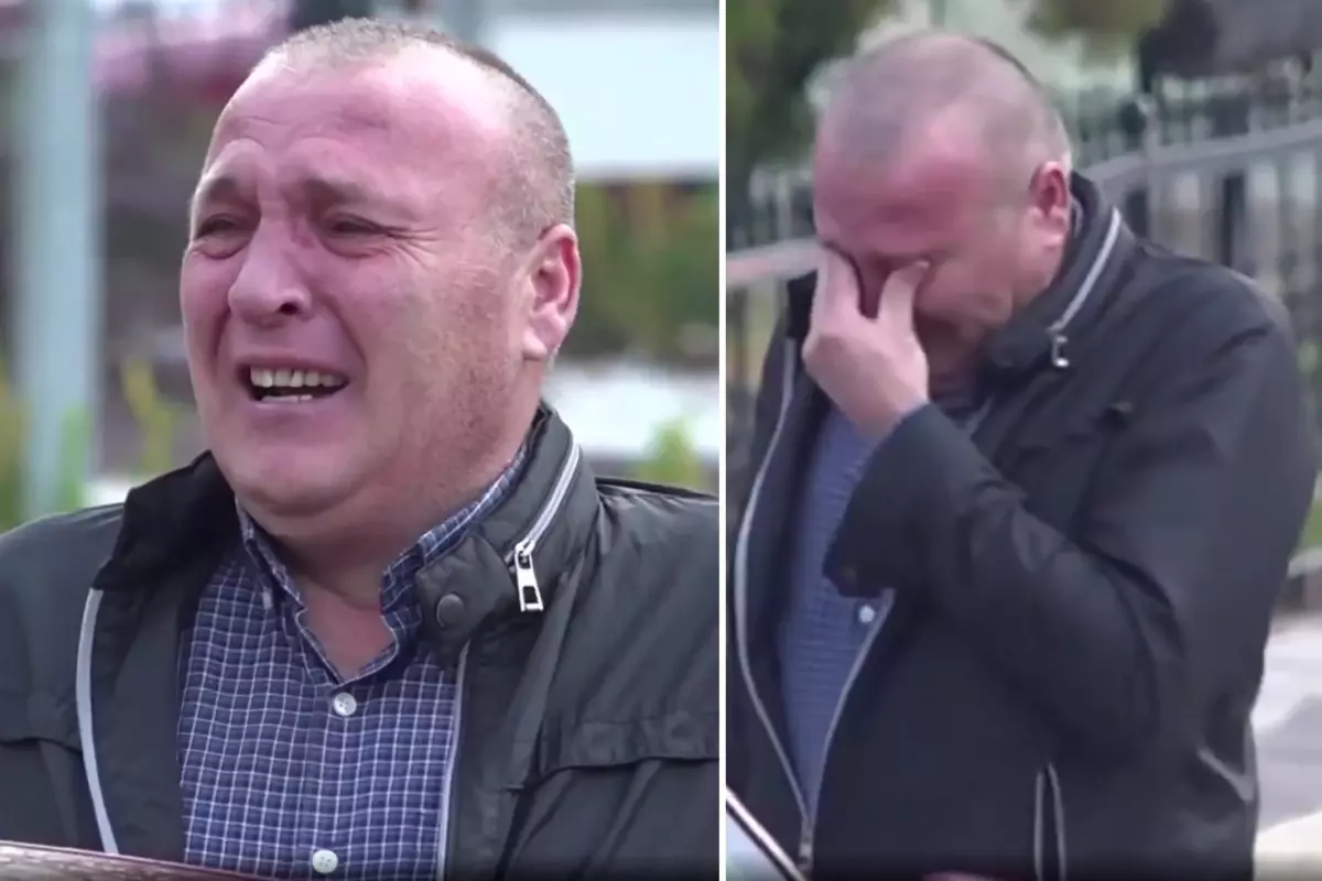 Sirenler çalmaya başlayınca gözyaşlarına hakim olamadı