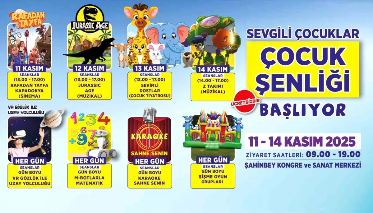 Şahinbey Belediyesi\'nden Çocuk Şenliği Daveti