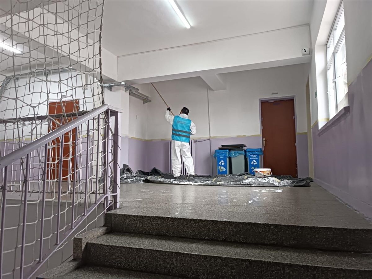 Hükümlüler Okullarda Temizlik ve Bakım Yaptı