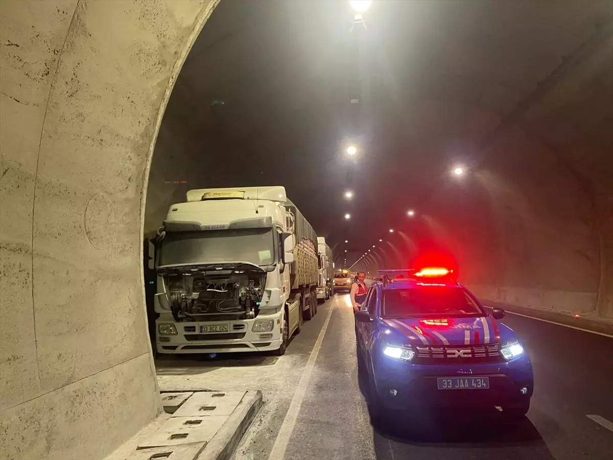 Mersin\'de Tır Yangınına Jandarma Müdahalesi