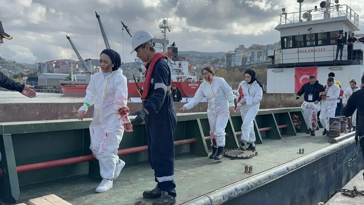 Zonguldak\'ta gemi kazası tatbikatı düzenlendi