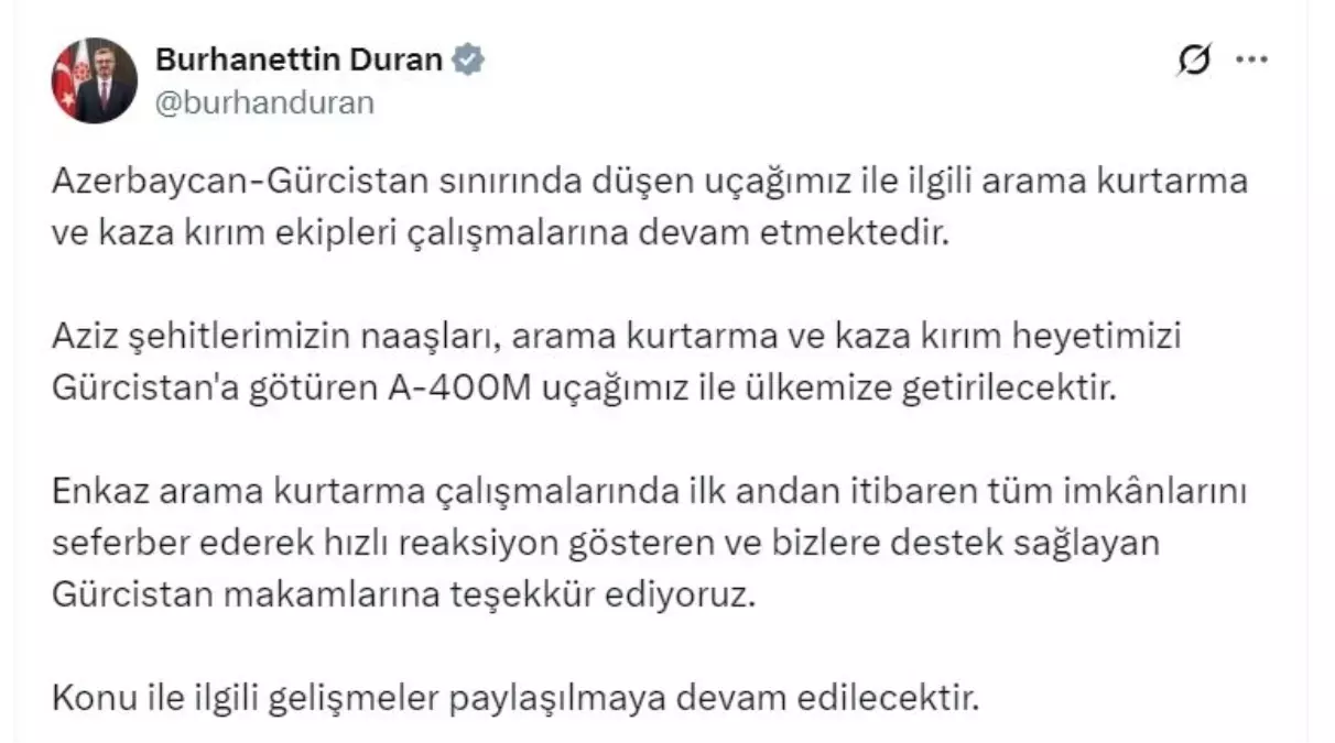 Şehitlerimiz Türkiye\'ye getiriliyor