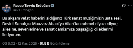 Ünlü sanatçı Muazzez Abacı, 78 yaşında hayatını kaybetti