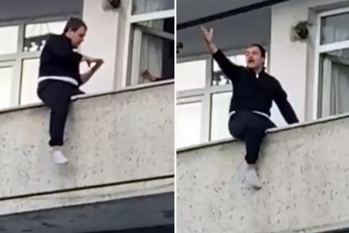 Sultangazi\'de balkondan atlamak isteyen genç yürekleri ağza getirdi