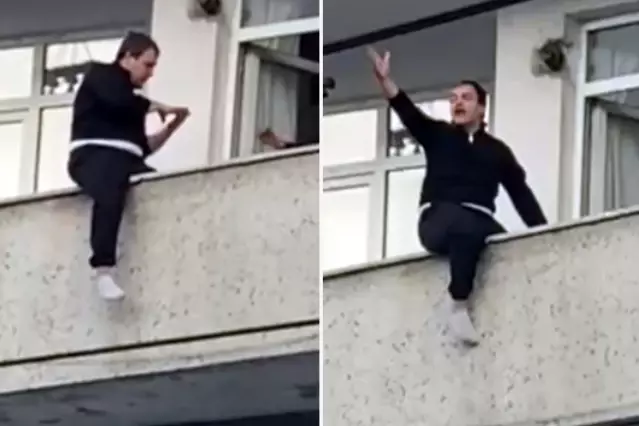 Sultangazi'de balkondan atlamak isteyen genç yürekleri ağza getirdi | Flaş Gelişme