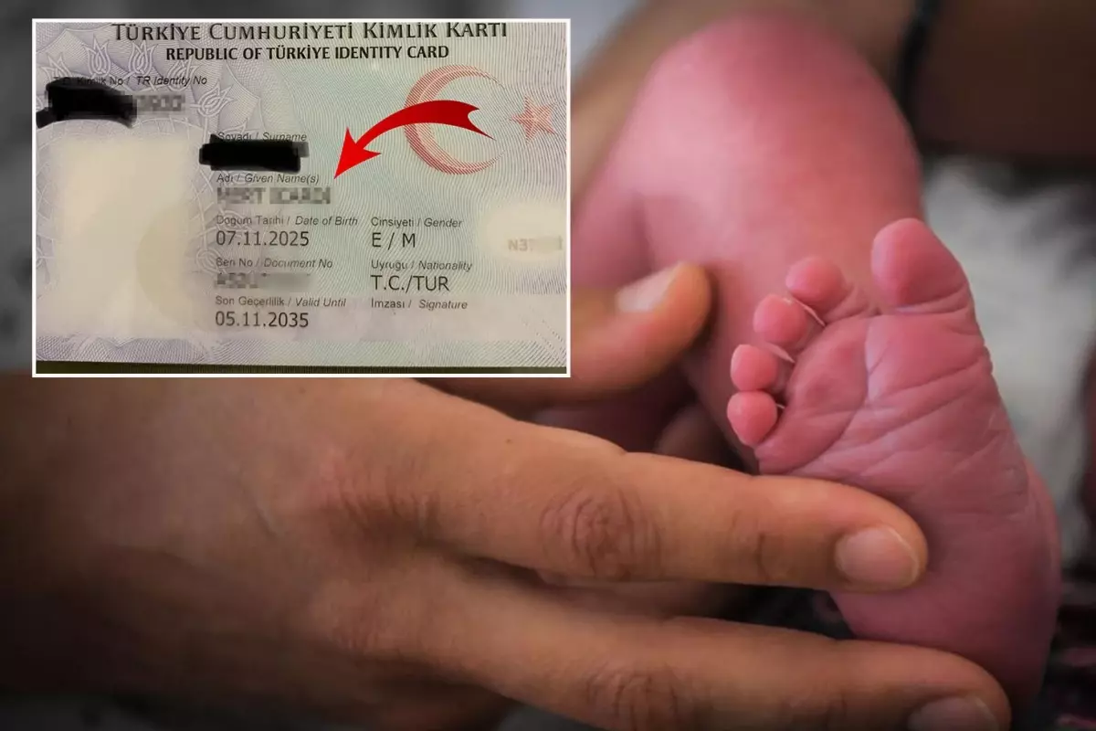 Yeni doğan çocuğuna koyduğu isim bomba