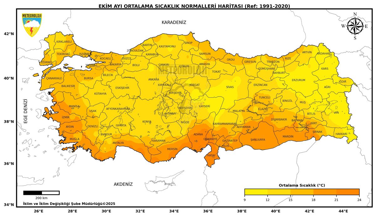 2025 Ekim Sıcaklık Analizi