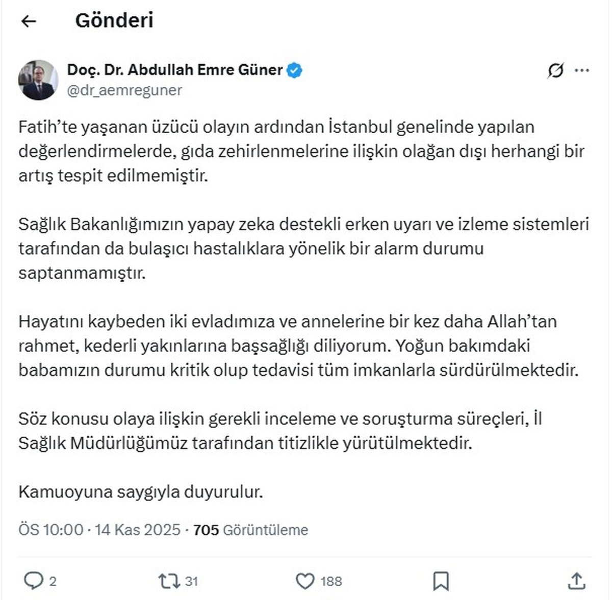 İstanbul\'da Gıda Zehirlenmeleri Değerlendirildi