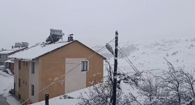 Meteoroloji sarı kodla uyarmıştı! Sivas'a lapa lapa kar yağdı