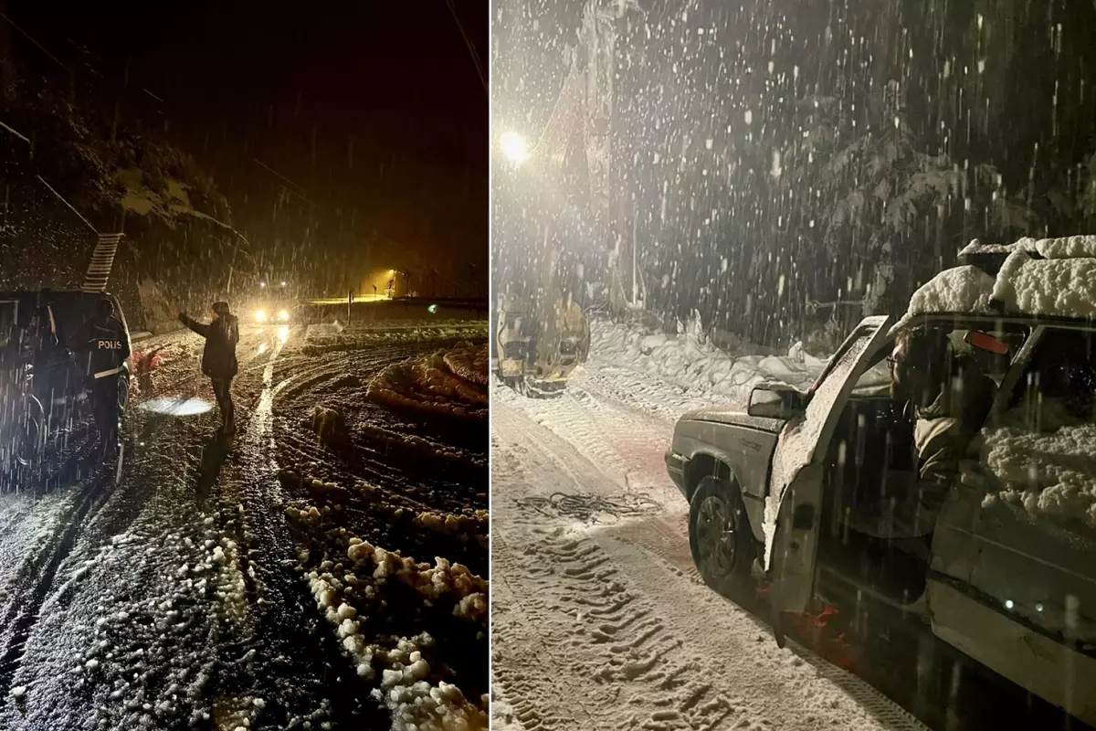 3 ile mevsimin ilk karı düştü! Yollar kapandı
