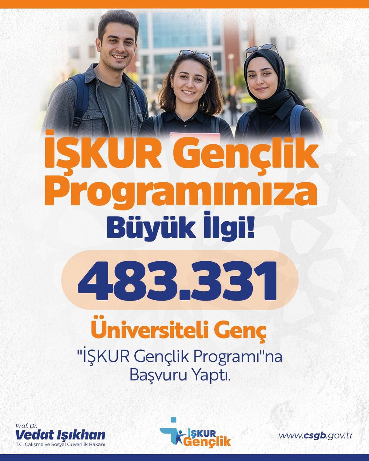 İŞKUR Gençlik Programı\'na 483 Bin Başvuru