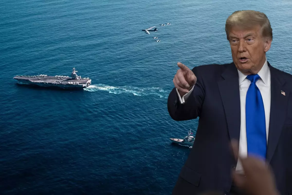 Karayipler\'de savaşın ayak sesleri! ABD filosuna savaş uçağı eşlik etti