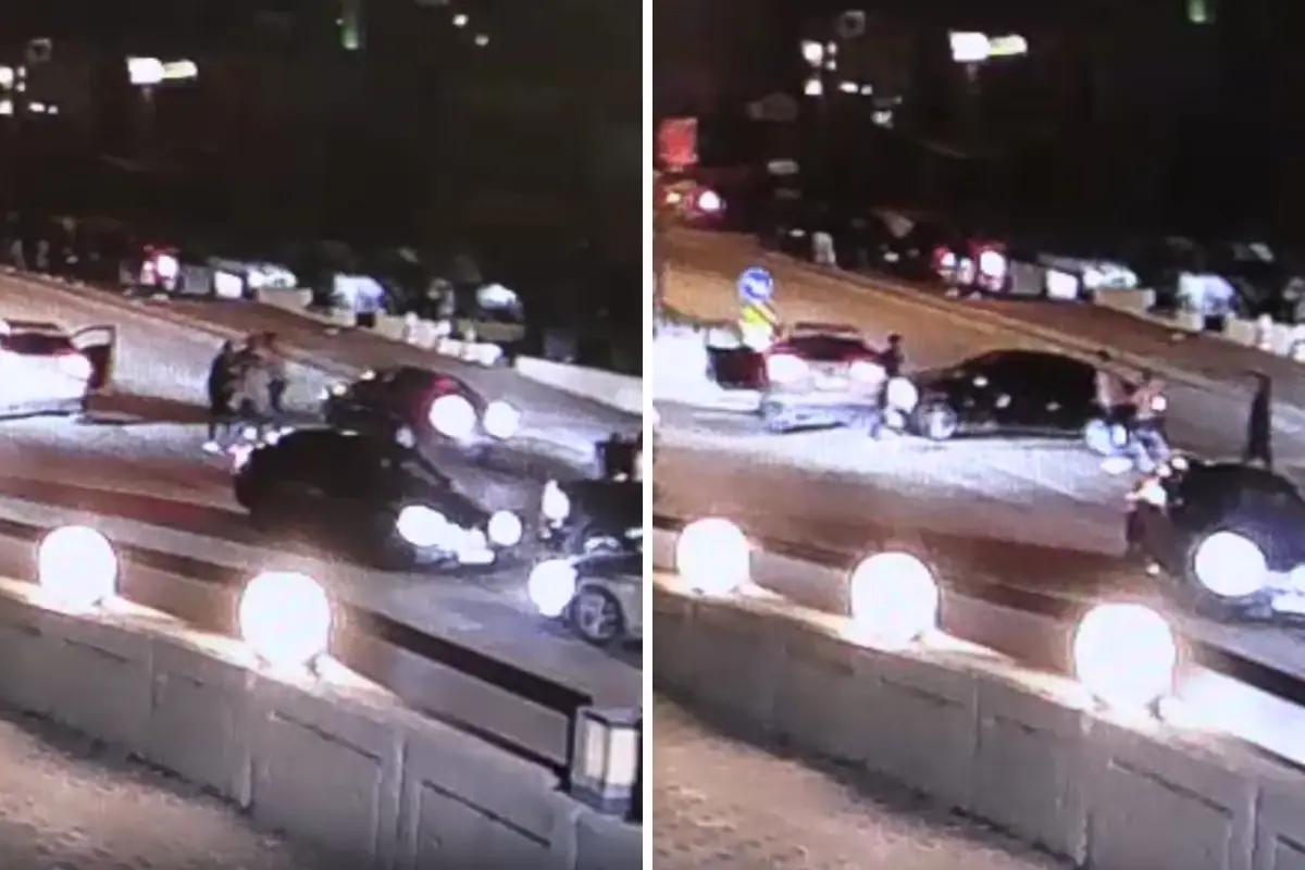 Trafikteki kavgayı ayırmak istedi, pişman oldu! O anlar kameralarda