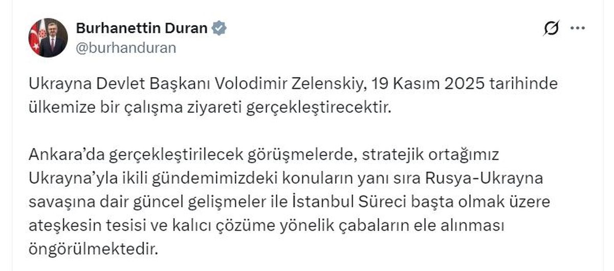 Zelenskiy Türkiye\'ye geliyor
