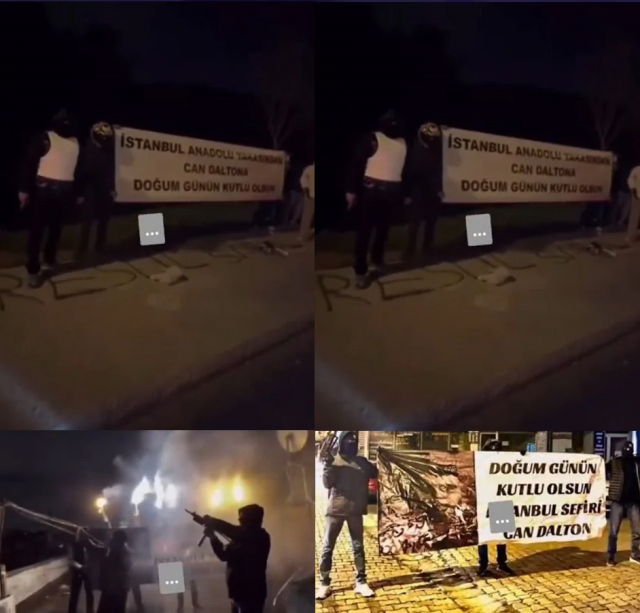 Görüntüler dehşet verici! Türkiye'ye korku salan çete liderinin doğum günü sokakta silahlarla kutlandı