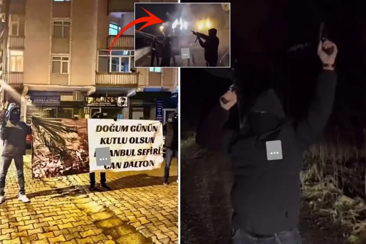 Görüntüler dehşet verici! Türkiye\'ye korku salan çete liderinin doğum günü sokakta silahlarla kutlandı