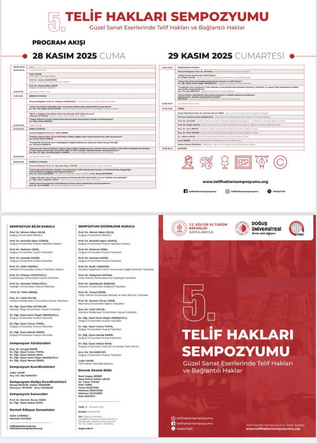 'Güzel Sanat Eserlerinde Telif Hakları' sempozyum masasında