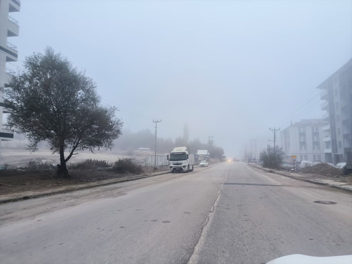 Doğanşehir\'de Sis ve Buzlanma
