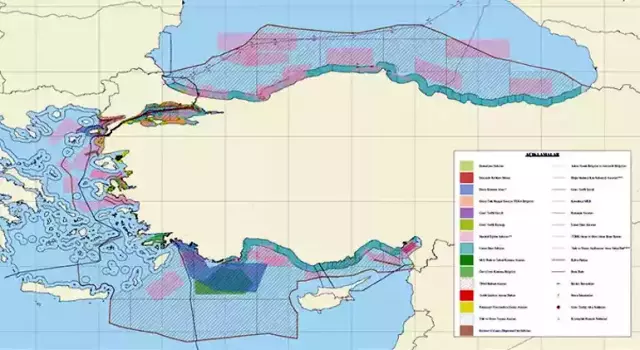 Türkiye'den Yunanistan'a DMP resti! Haritayı güncellediler, tepki sert oldu Türkiye'den Yunanistan'a DMP resti! Haritayı güncellediler, tepki sert oldu